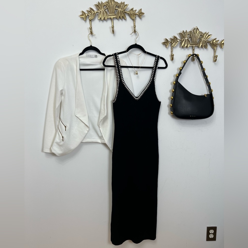 EUC | Caroline Constas Black Knit Maxi | Size M